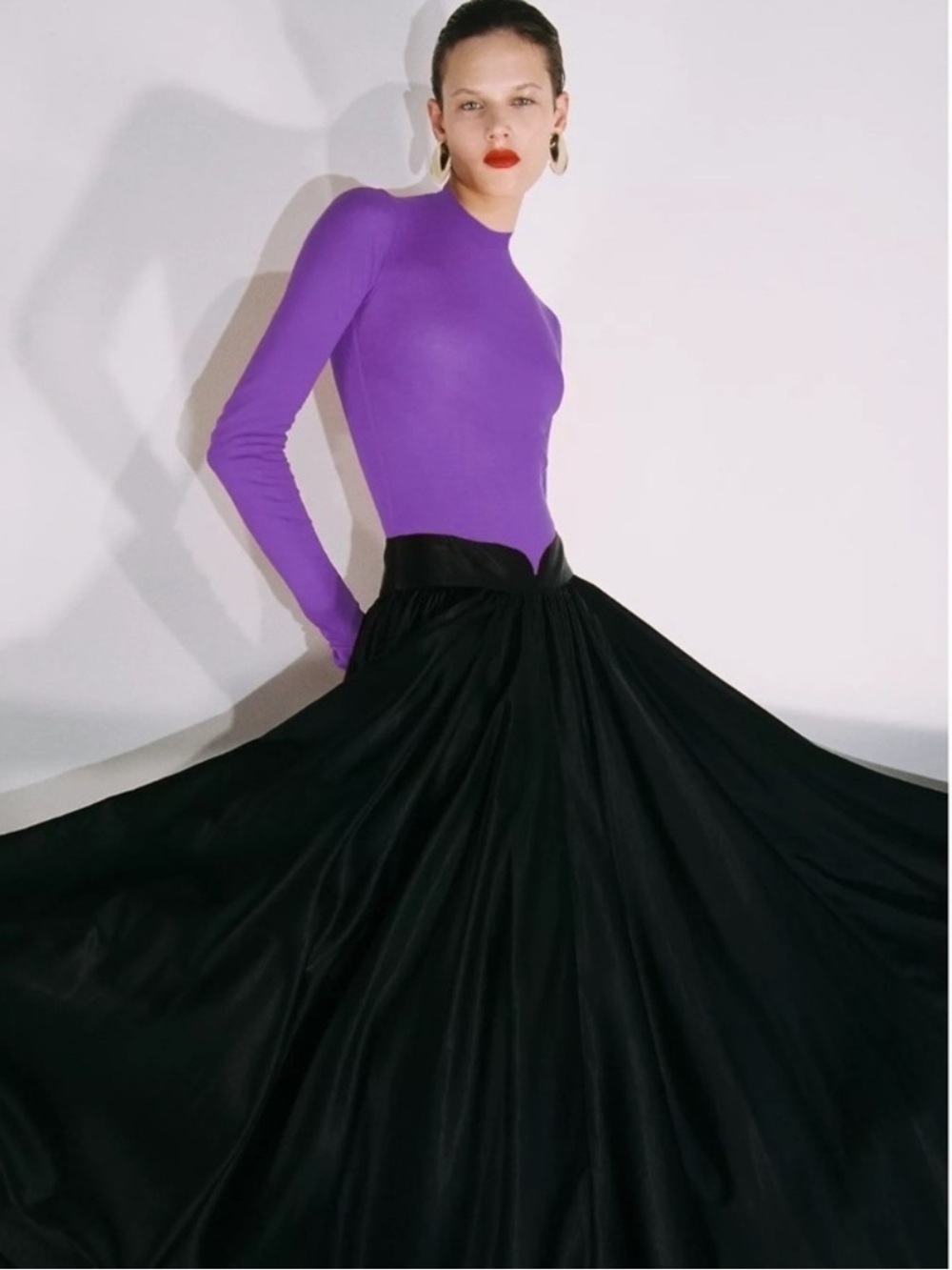 ZARA VOLUME MAXI SKIRT ZW COLLECTION LIMITED EDITION SIZE S